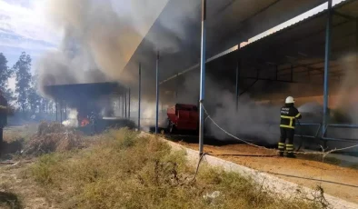 Hatay’da Çiftlikte Samanlık Yangını